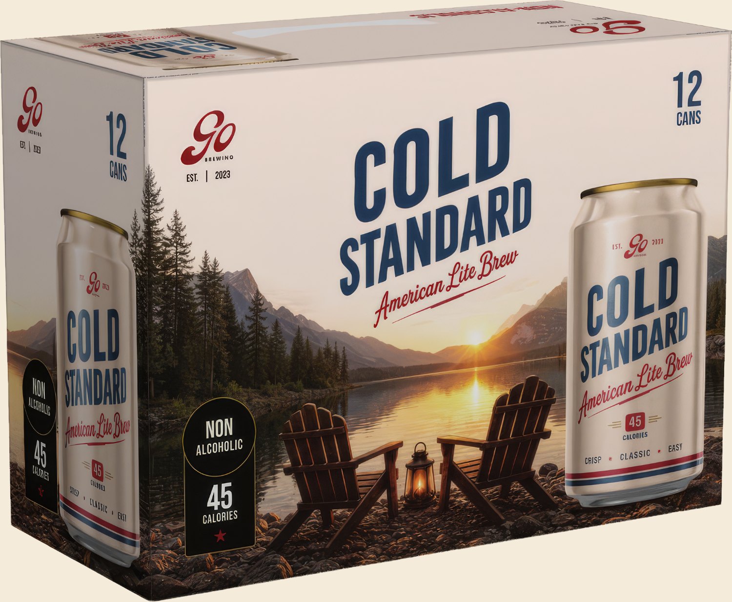 Cold Standard 12-pack carton with can