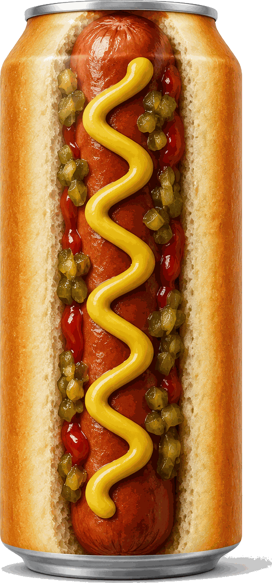 Cold Standard hot dog magical can
